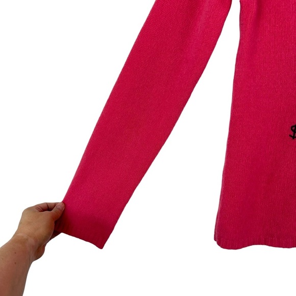 Reformation Sz XS/S Women's Pink Dollar $ Sign Vneck Sweater - Picture 2 of 11